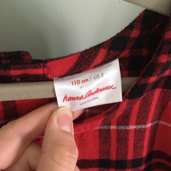 Hanna Andersson Christmas Holiday Red Plaid Dress - Picture 5 of 5